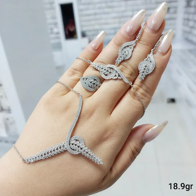 سرویس جواهری زنجیری مدل گندمی