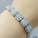 دستبند جواهری نقره امرالدکات - Image 2